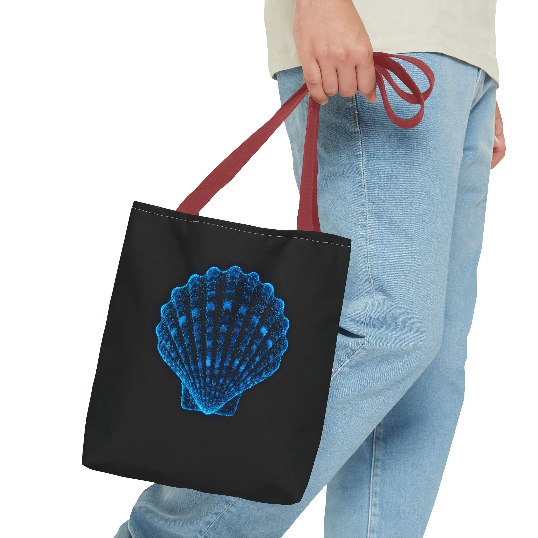 Ocean Blue Shell Tote Bag | Stylish Beach Essential | Eco-Friendly Shopping Bag