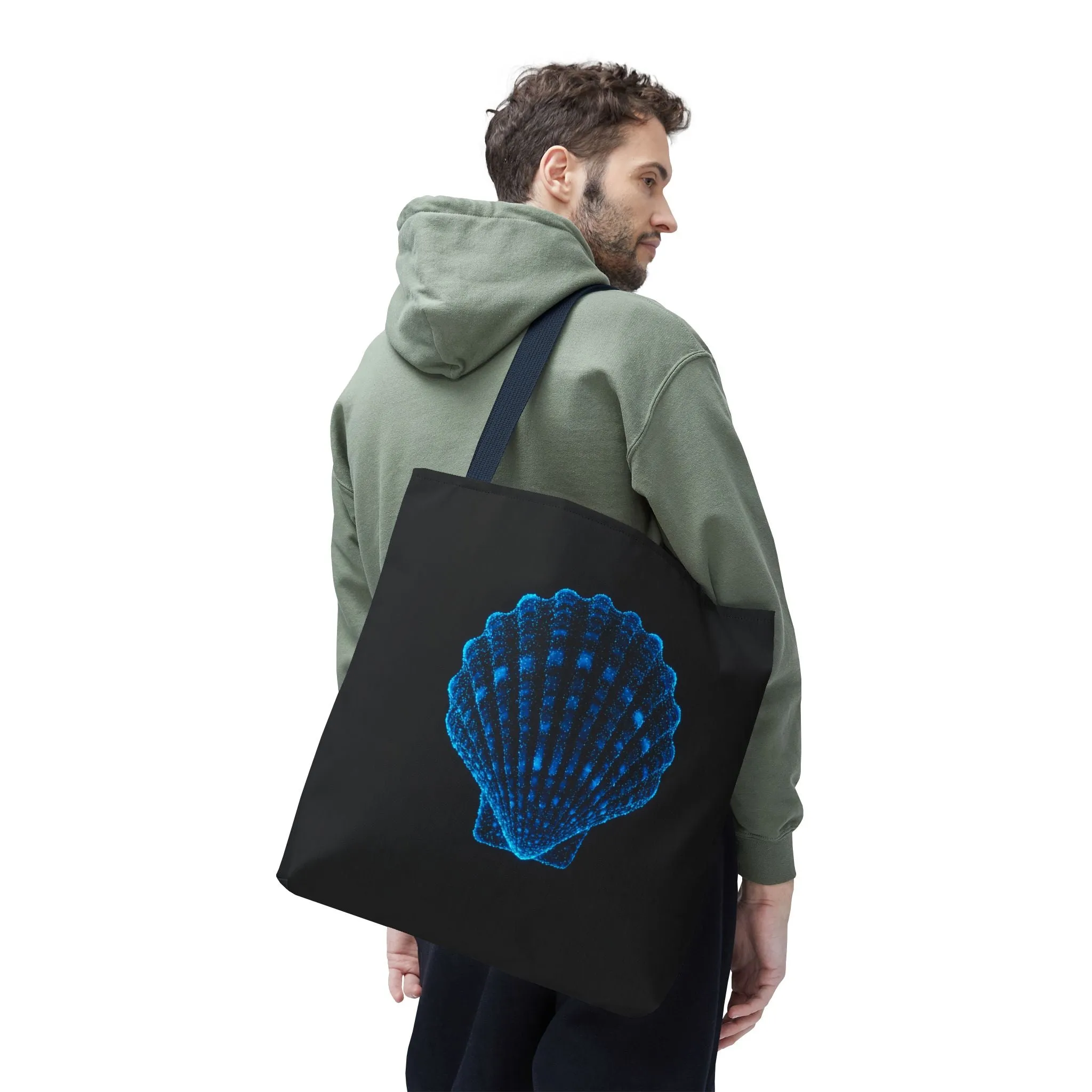 Ocean Blue Shell Tote Bag | Stylish Beach Essential | Eco-Friendly Shopping Bag