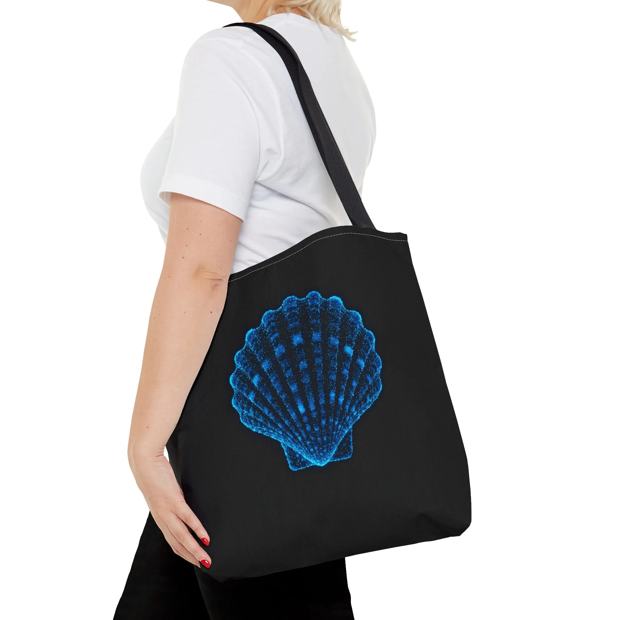 Ocean Blue Shell Tote Bag | Stylish Beach Essential | Eco-Friendly Shopping Bag