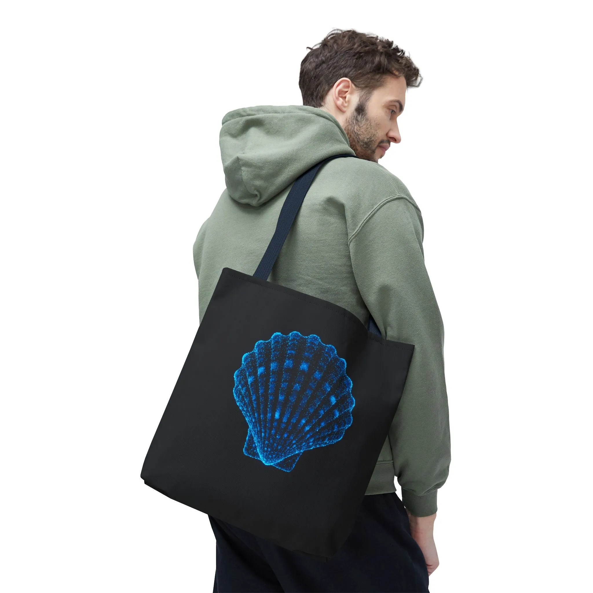 Ocean Blue Shell Tote Bag | Stylish Beach Essential | Eco-Friendly Shopping Bag
