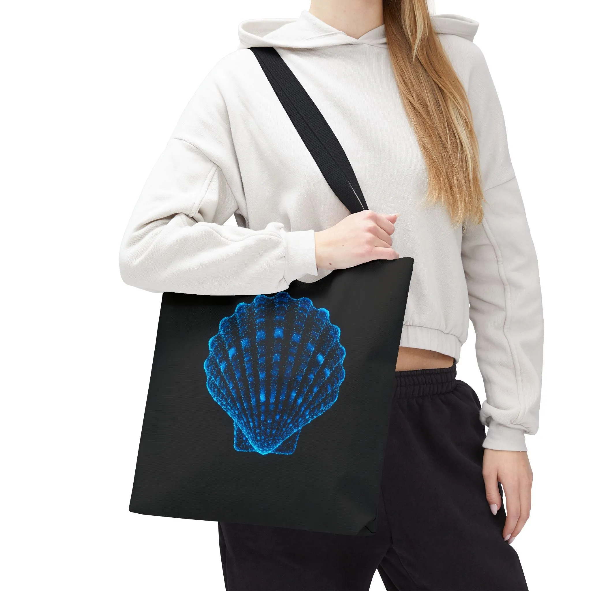 Ocean Blue Shell Tote Bag | Stylish Beach Essential | Eco-Friendly Shopping Bag