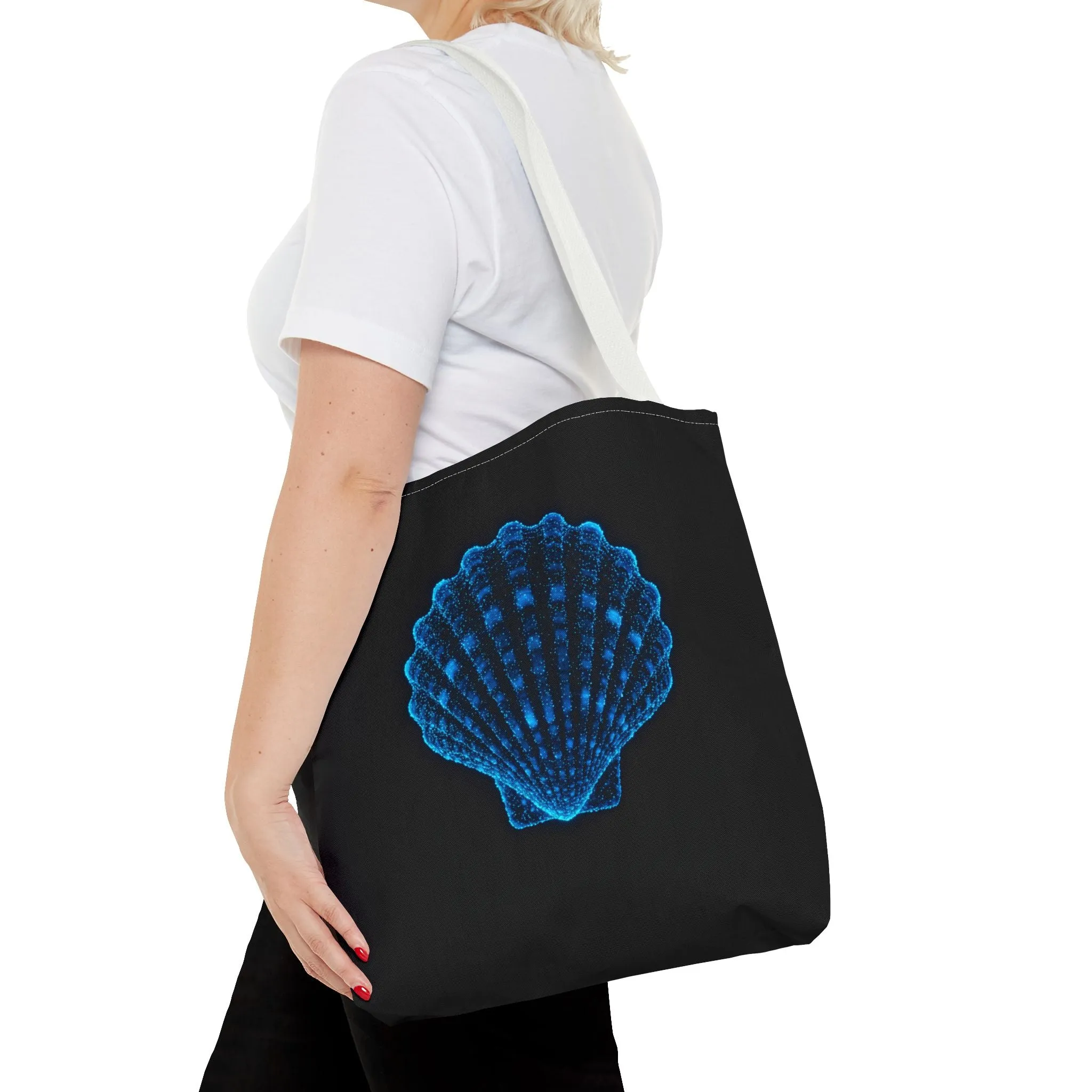 Ocean Blue Shell Tote Bag | Stylish Beach Essential | Eco-Friendly Shopping Bag