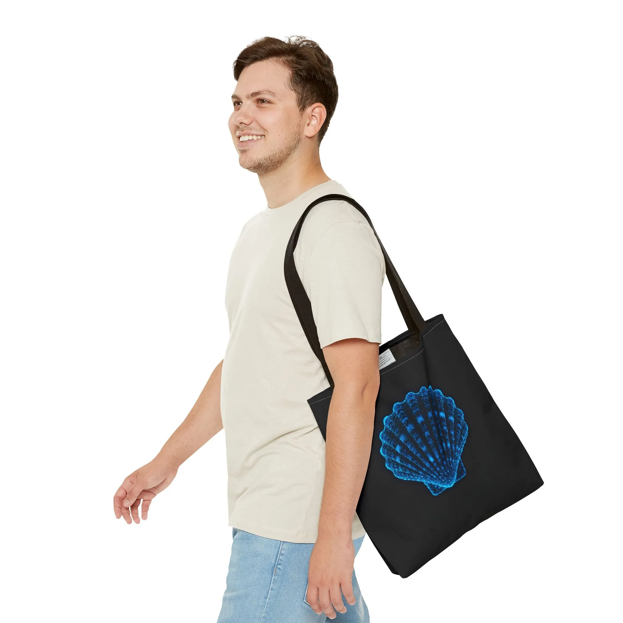 Ocean Blue Shell Tote Bag | Stylish Beach Essential | Eco-Friendly Shopping Bag