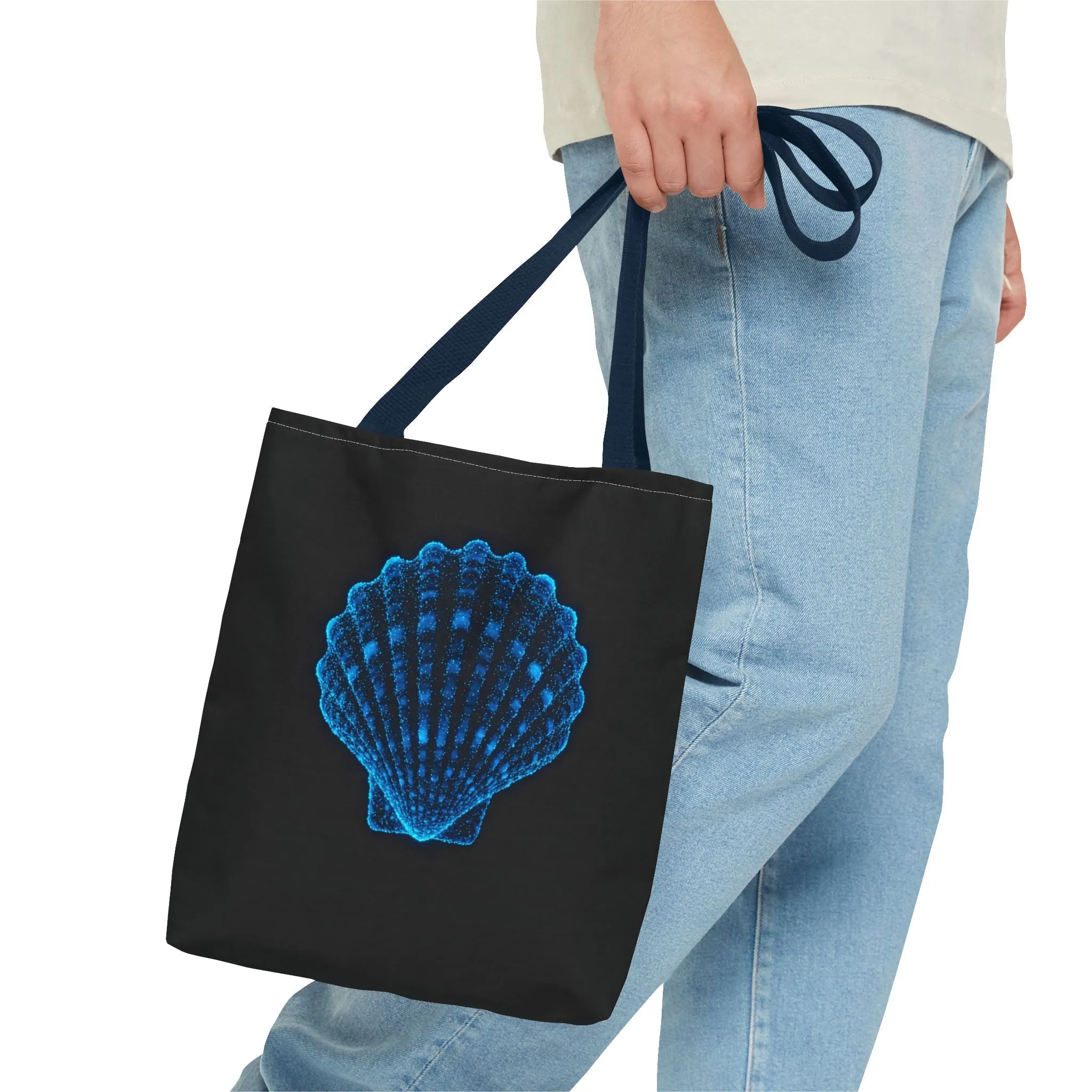 Ocean Blue Shell Tote Bag | Stylish Beach Essential | Eco-Friendly Shopping Bag