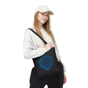 Ocean Blue Shell Tote Bag | Stylish Beach Essential | Eco-Friendly Shopping Bag