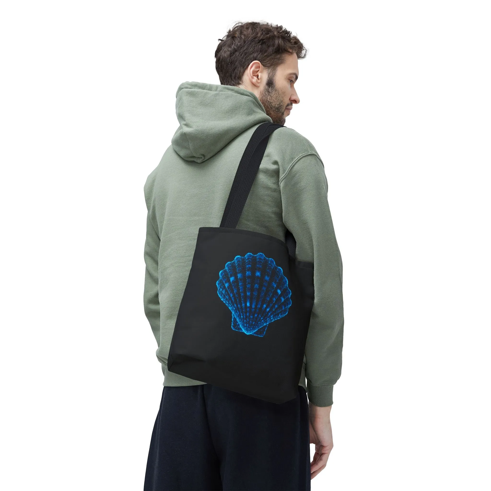 Ocean Blue Shell Tote Bag | Stylish Beach Essential | Eco-Friendly Shopping Bag