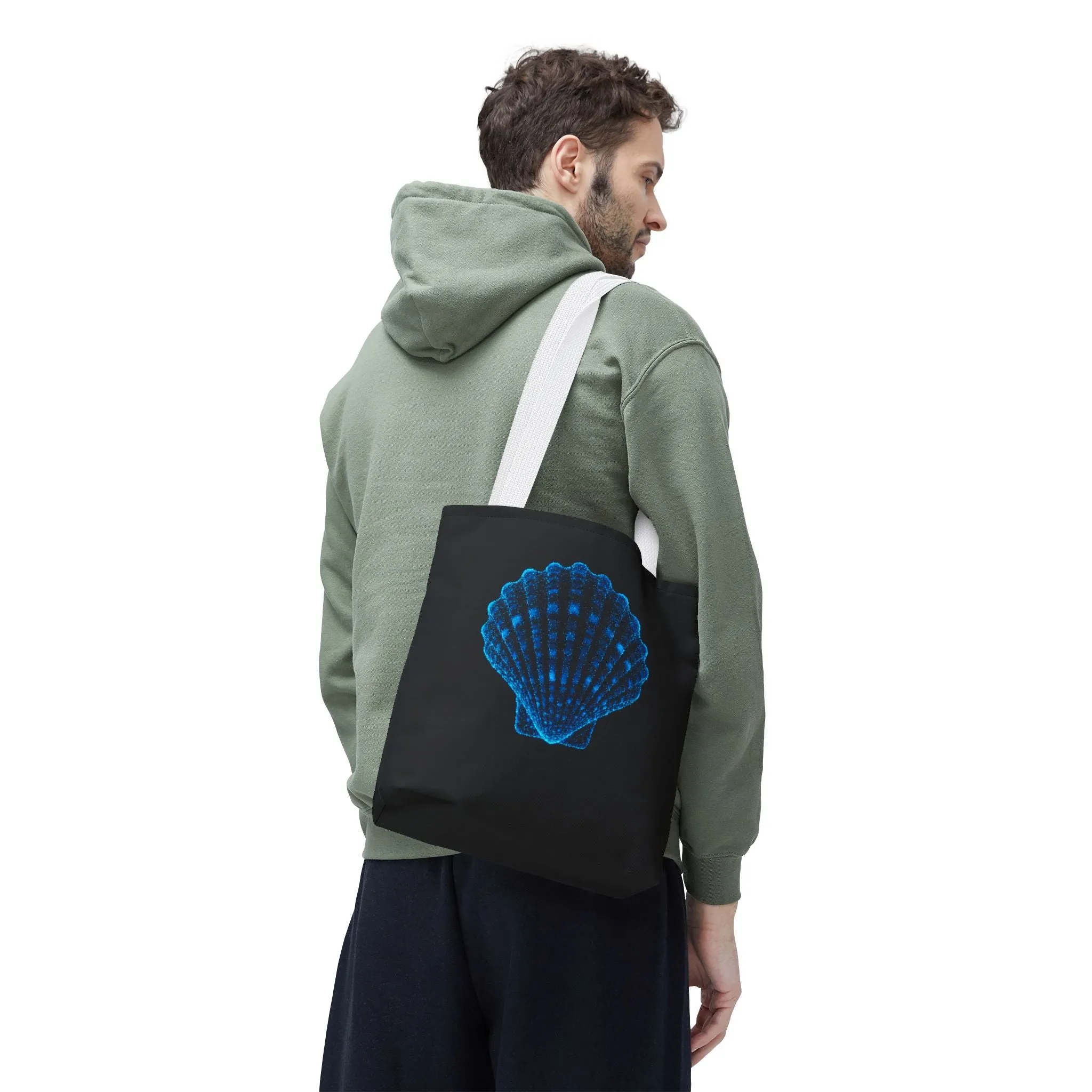 Ocean Blue Shell Tote Bag | Stylish Beach Essential | Eco-Friendly Shopping Bag