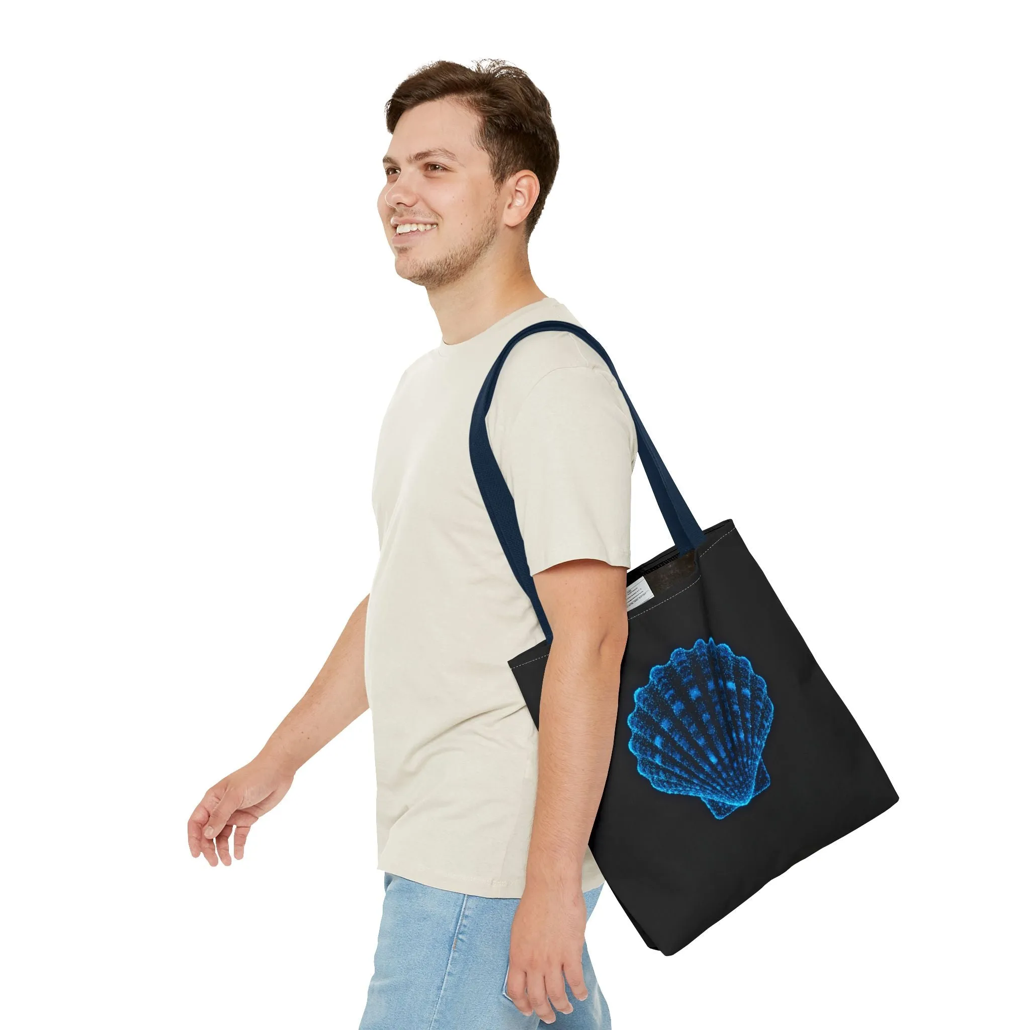 Ocean Blue Shell Tote Bag | Stylish Beach Essential | Eco-Friendly Shopping Bag