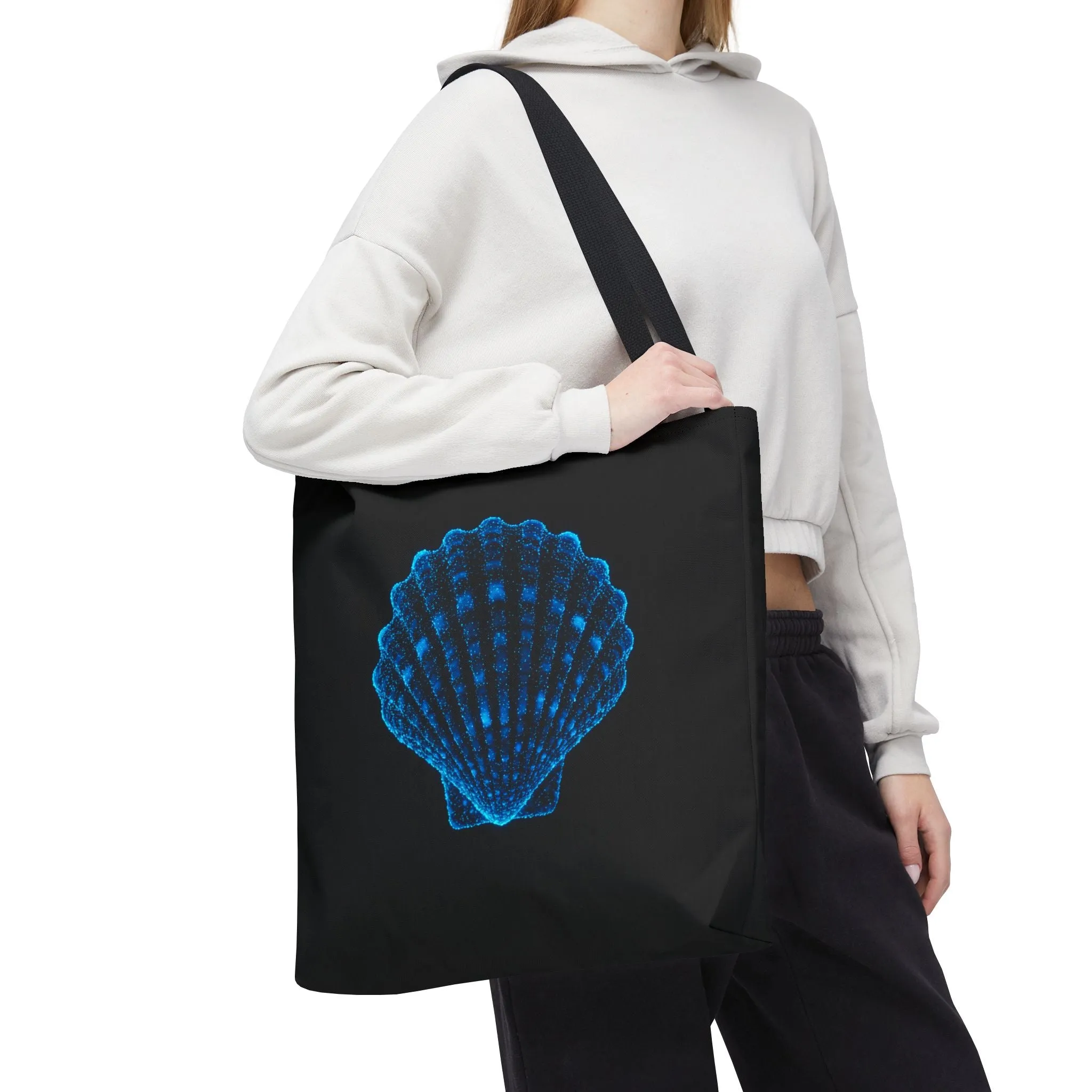 Ocean Blue Shell Tote Bag | Stylish Beach Essential | Eco-Friendly Shopping Bag