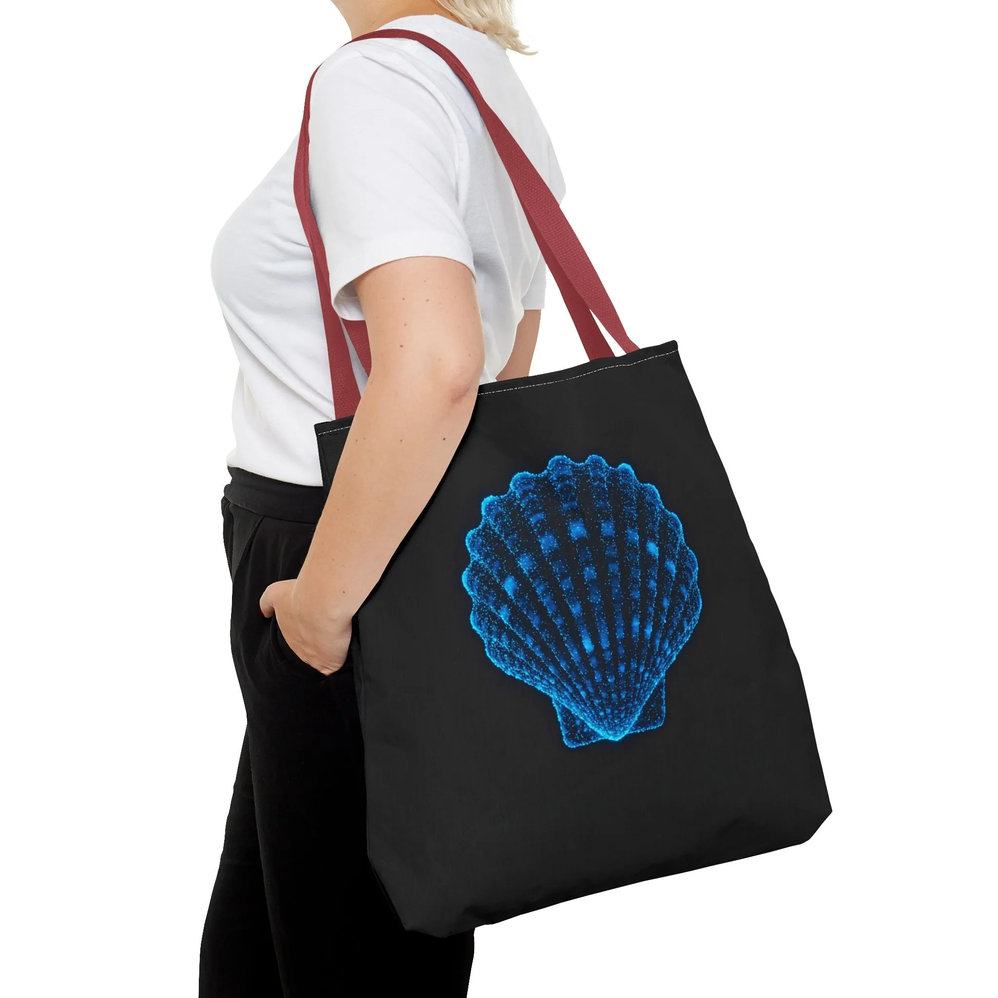 Ocean Blue Shell Tote Bag | Stylish Beach Essential | Eco-Friendly Shopping Bag