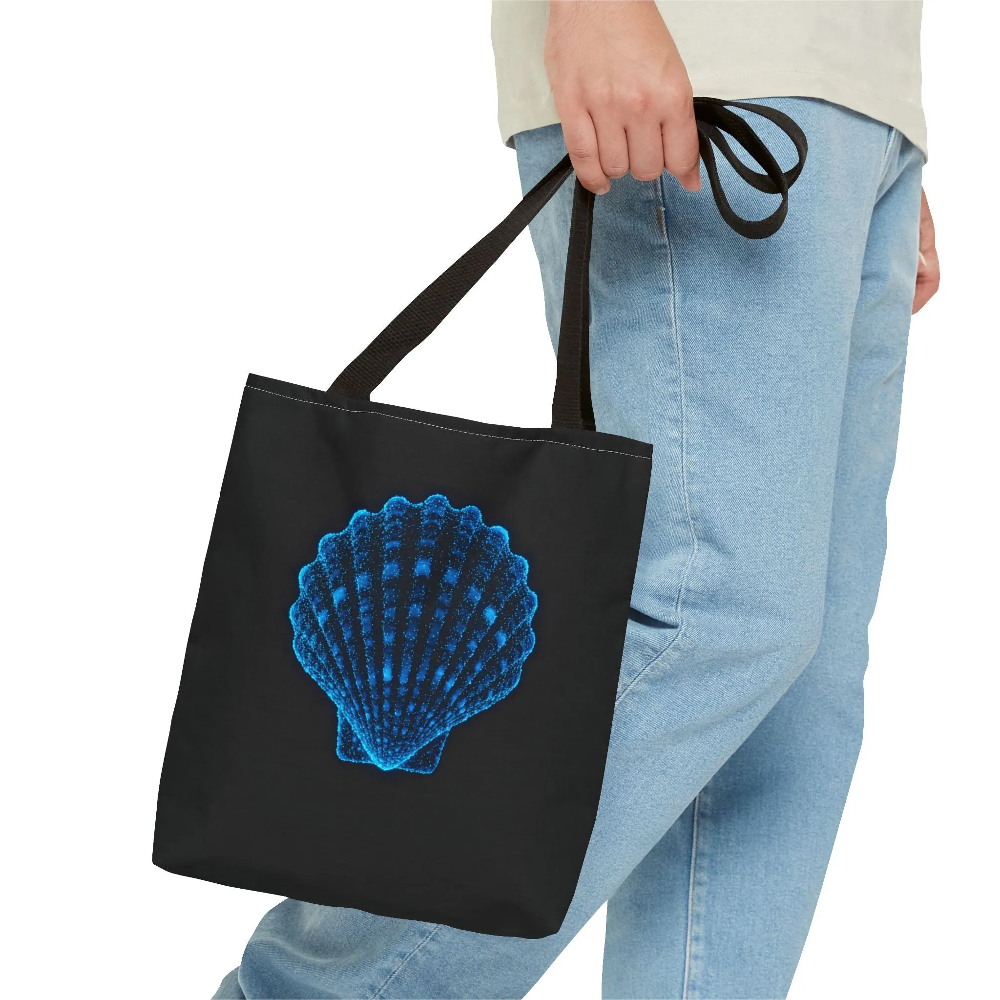 Ocean Blue Shell Tote Bag | Stylish Beach Essential | Eco-Friendly Shopping Bag