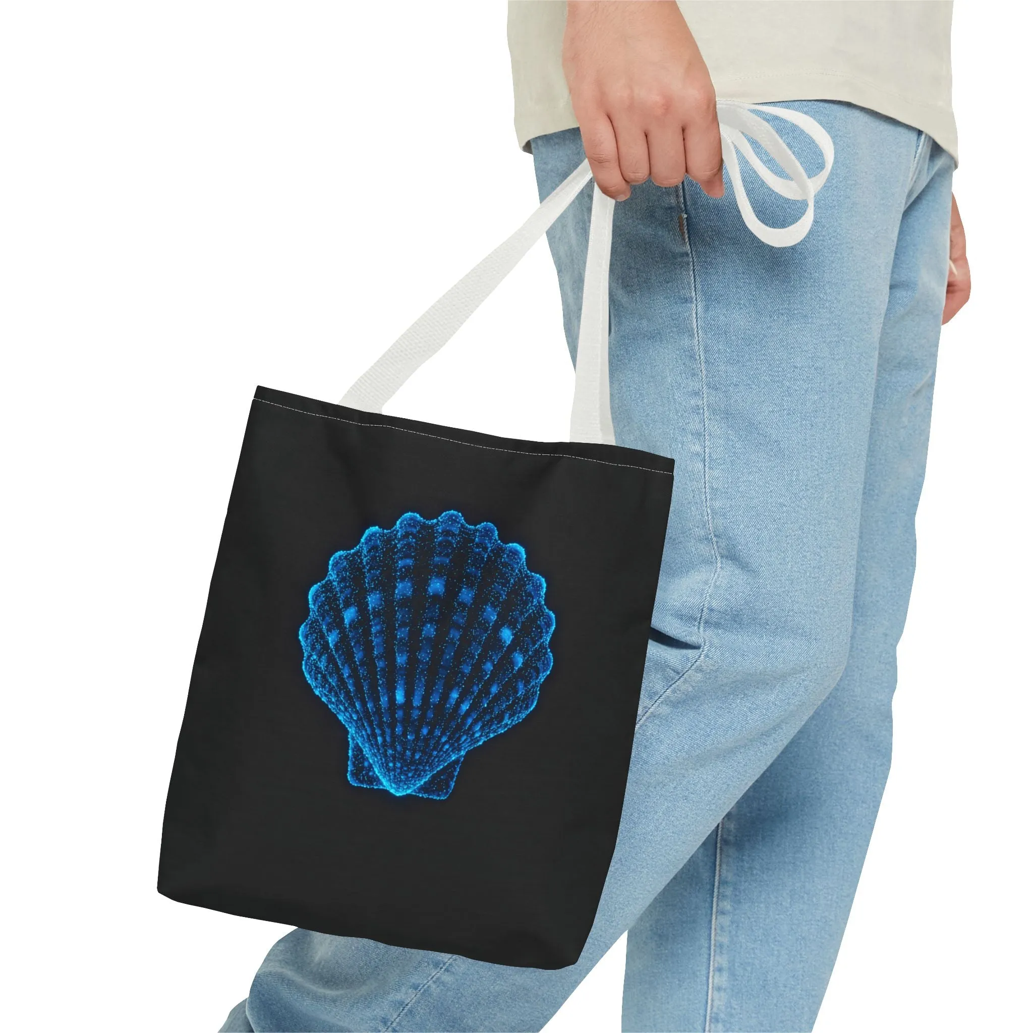 Ocean Blue Shell Tote Bag | Stylish Beach Essential | Eco-Friendly Shopping Bag