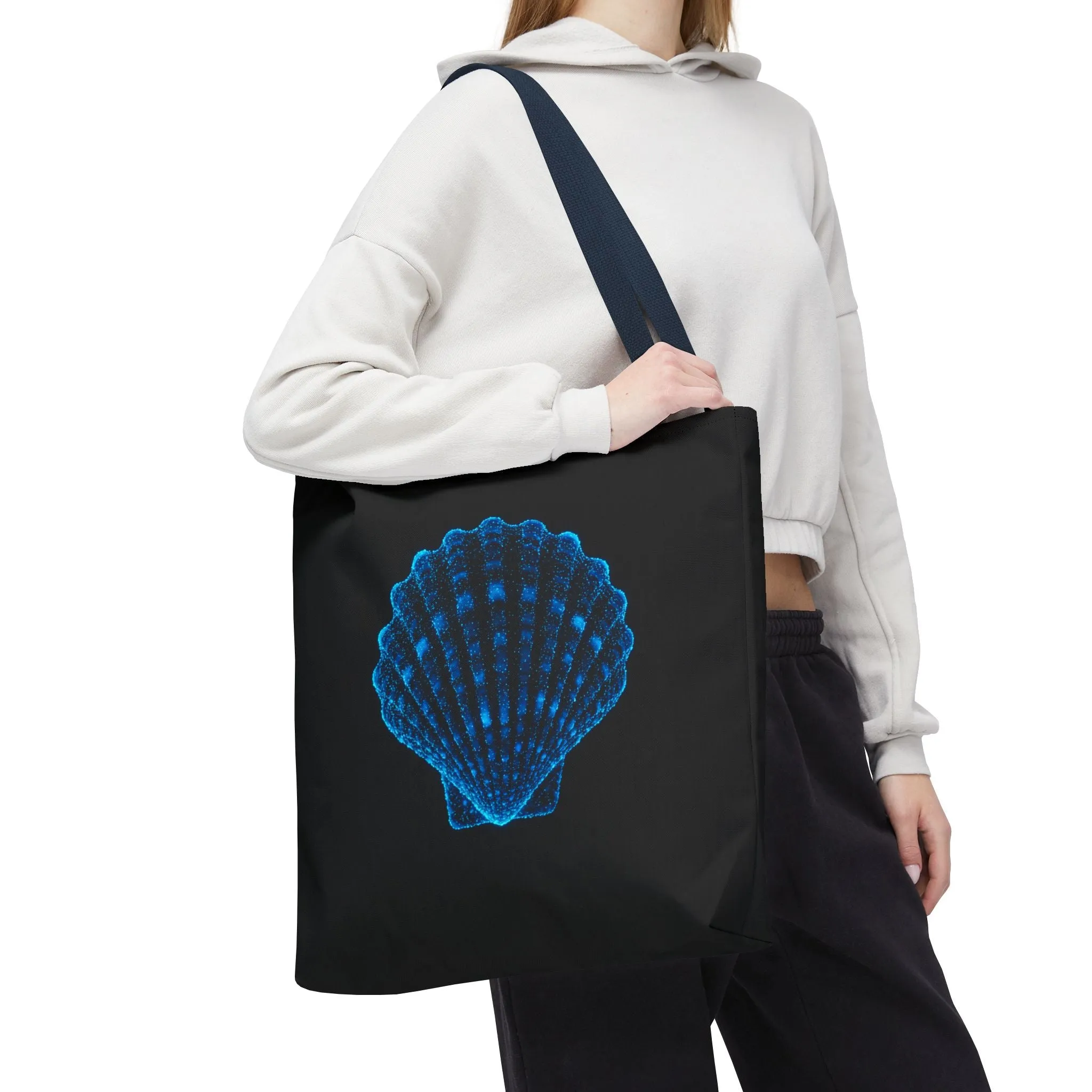 Ocean Blue Shell Tote Bag | Stylish Beach Essential | Eco-Friendly Shopping Bag