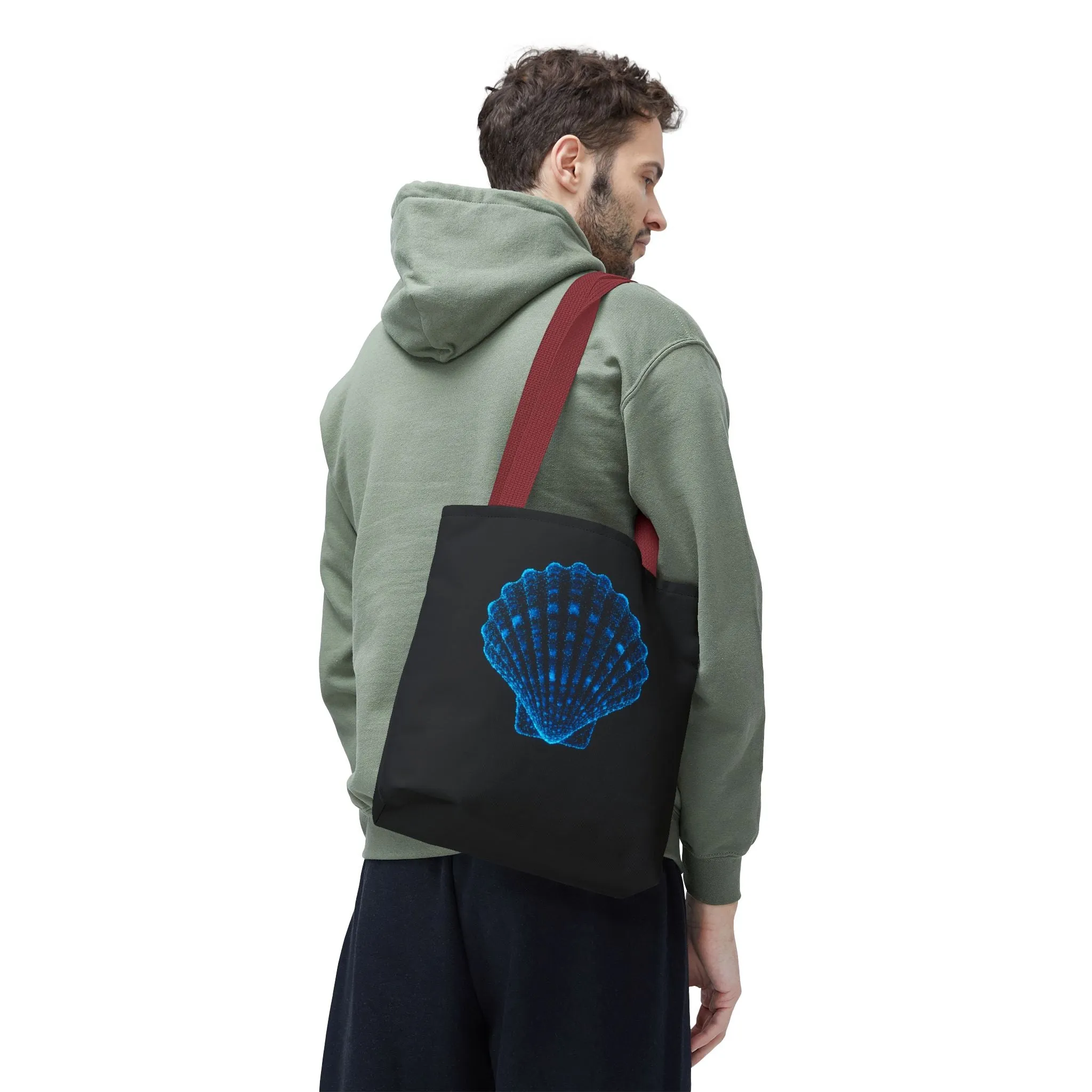 Ocean Blue Shell Tote Bag | Stylish Beach Essential | Eco-Friendly Shopping Bag