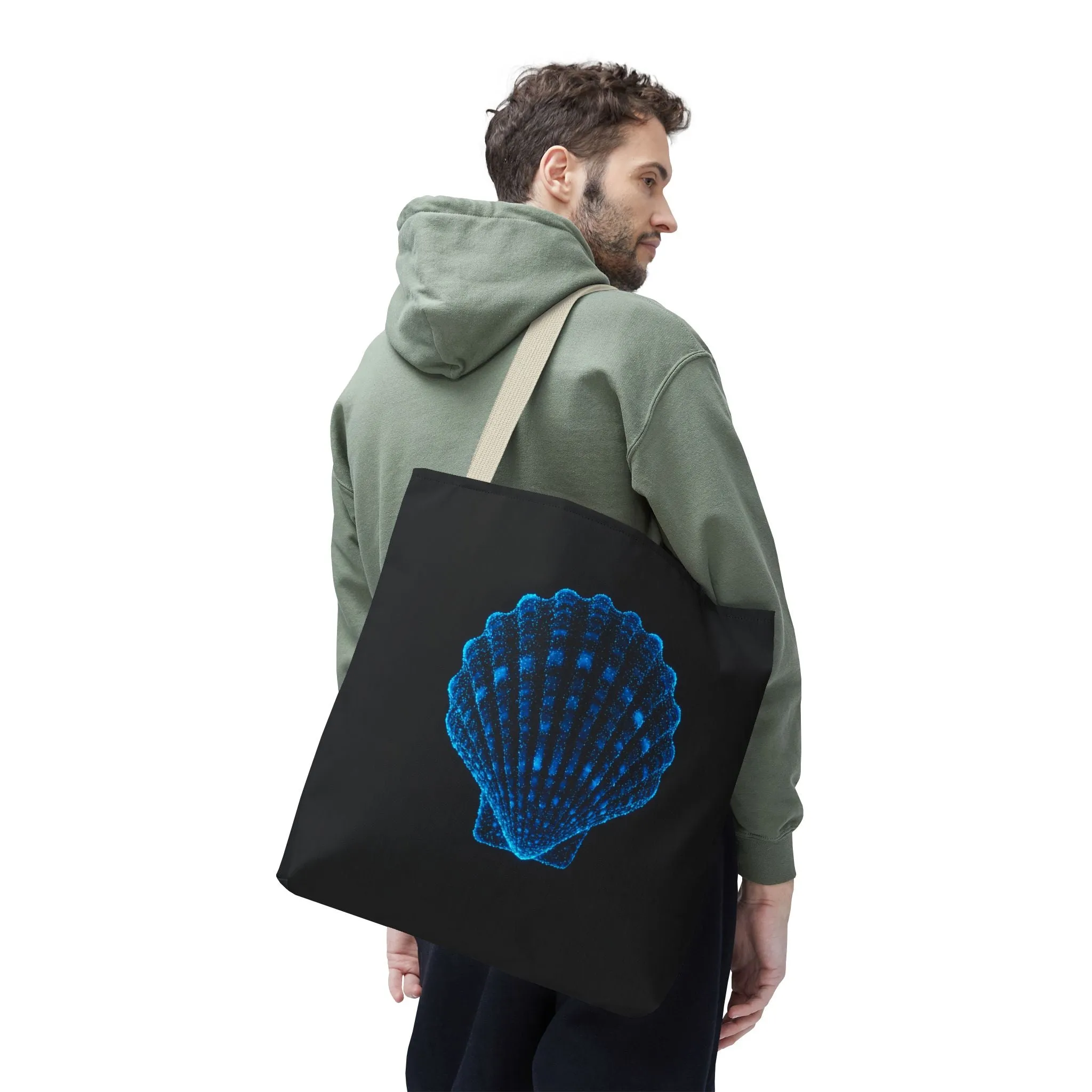 Ocean Blue Shell Tote Bag | Stylish Beach Essential | Eco-Friendly Shopping Bag