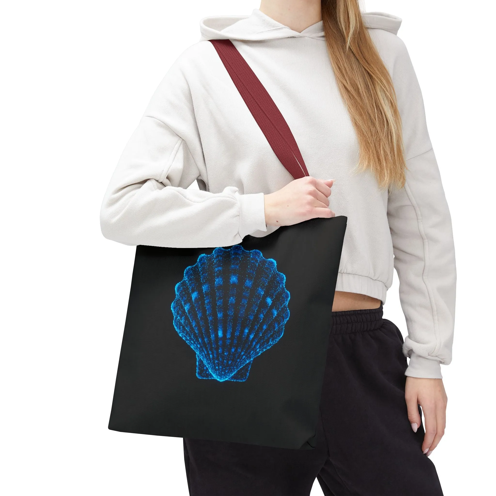 Ocean Blue Shell Tote Bag | Stylish Beach Essential | Eco-Friendly Shopping Bag