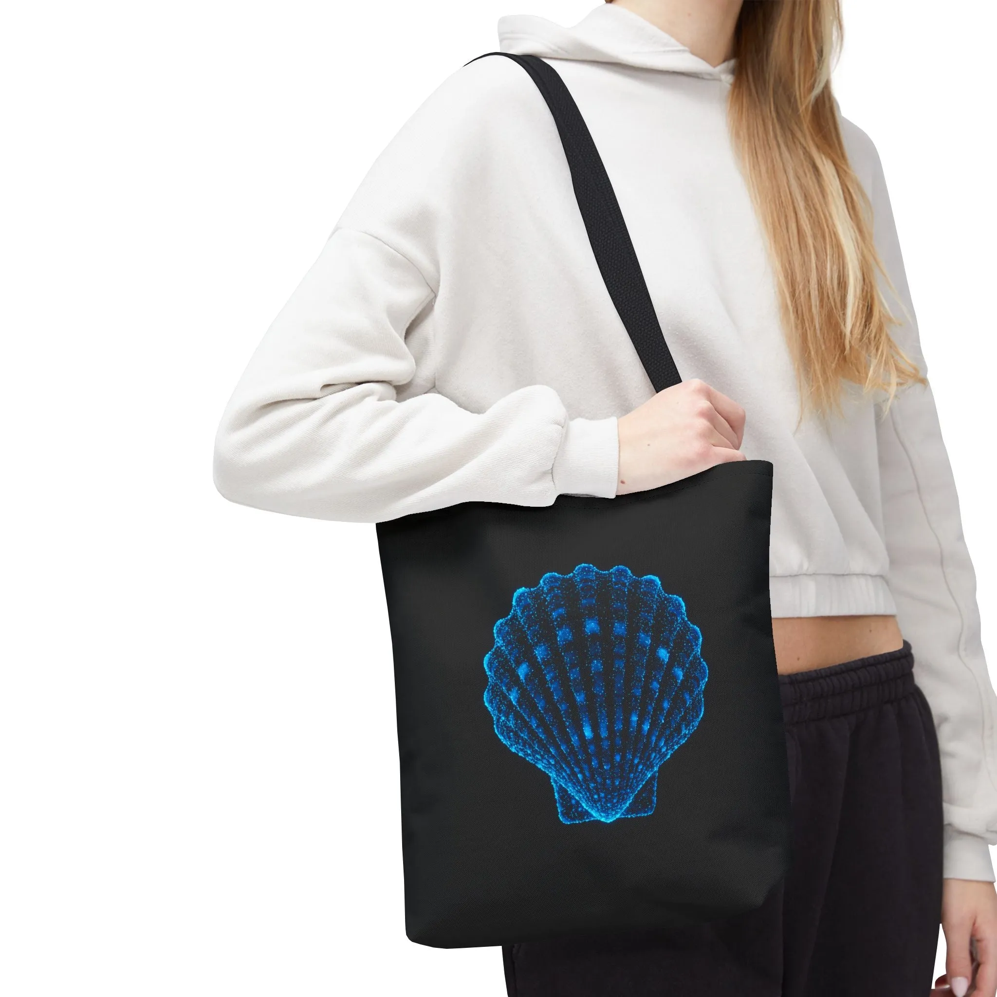 Ocean Blue Shell Tote Bag | Stylish Beach Essential | Eco-Friendly Shopping Bag