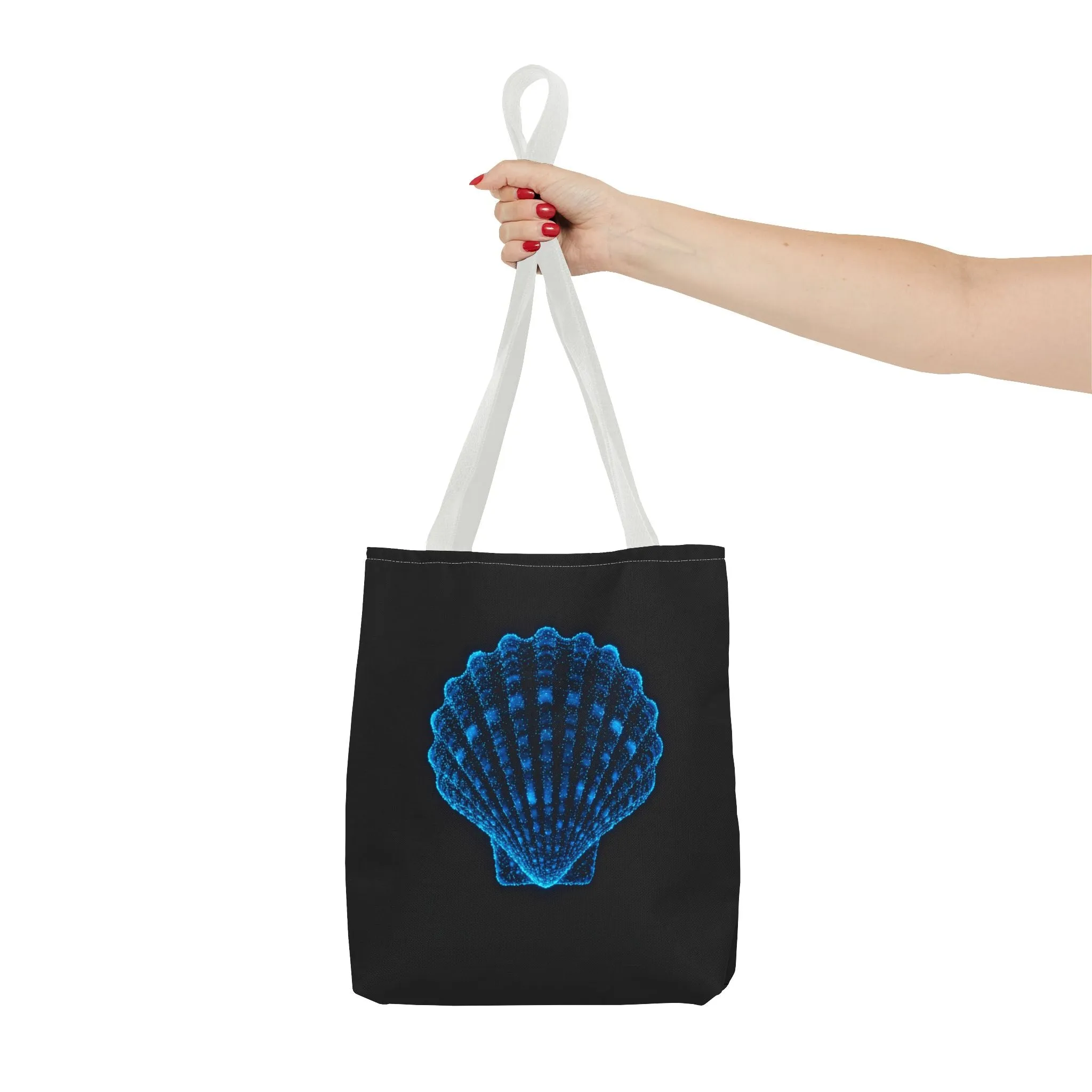 Ocean Blue Shell Tote Bag | Stylish Beach Essential | Eco-Friendly Shopping Bag