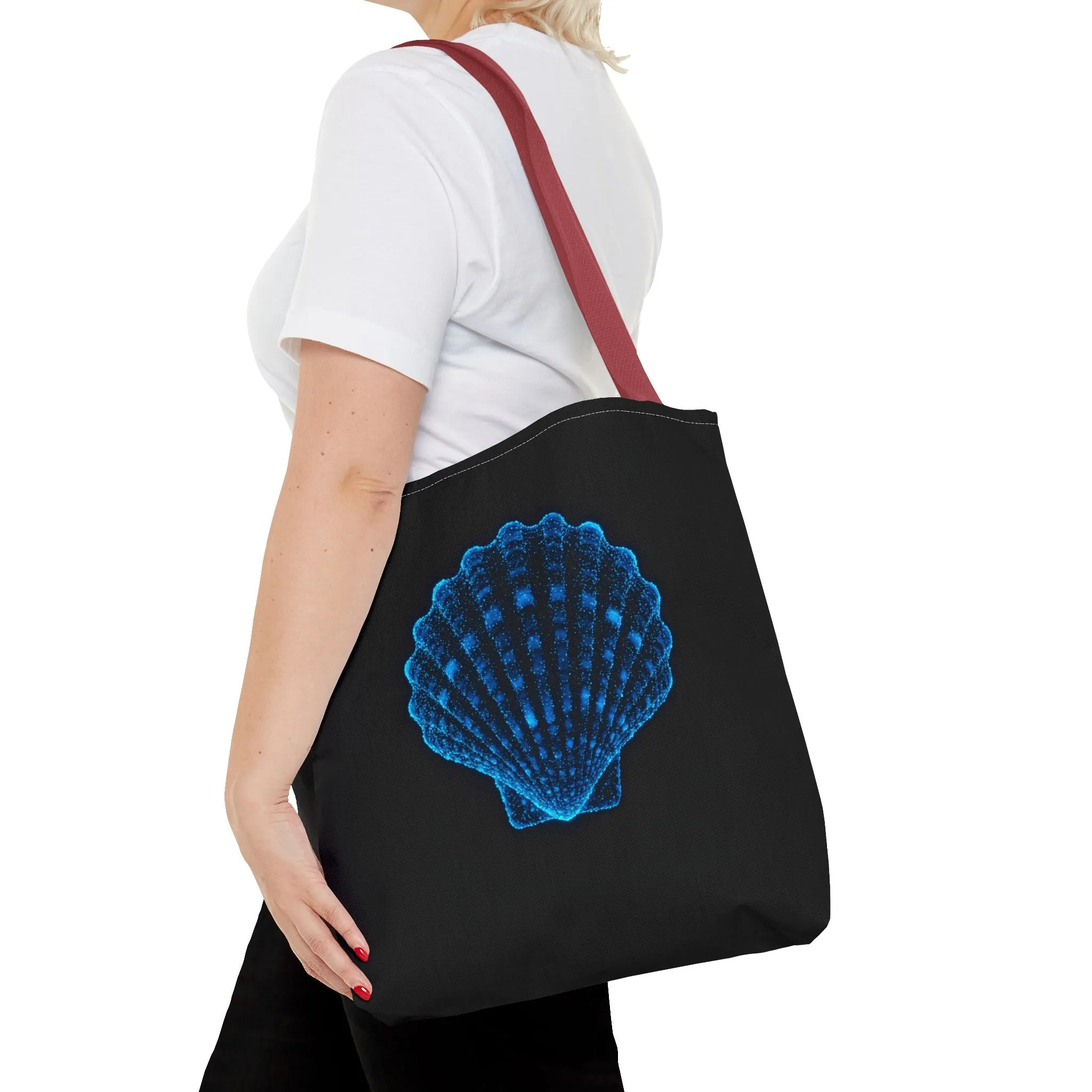 Ocean Blue Shell Tote Bag | Stylish Beach Essential | Eco-Friendly Shopping Bag