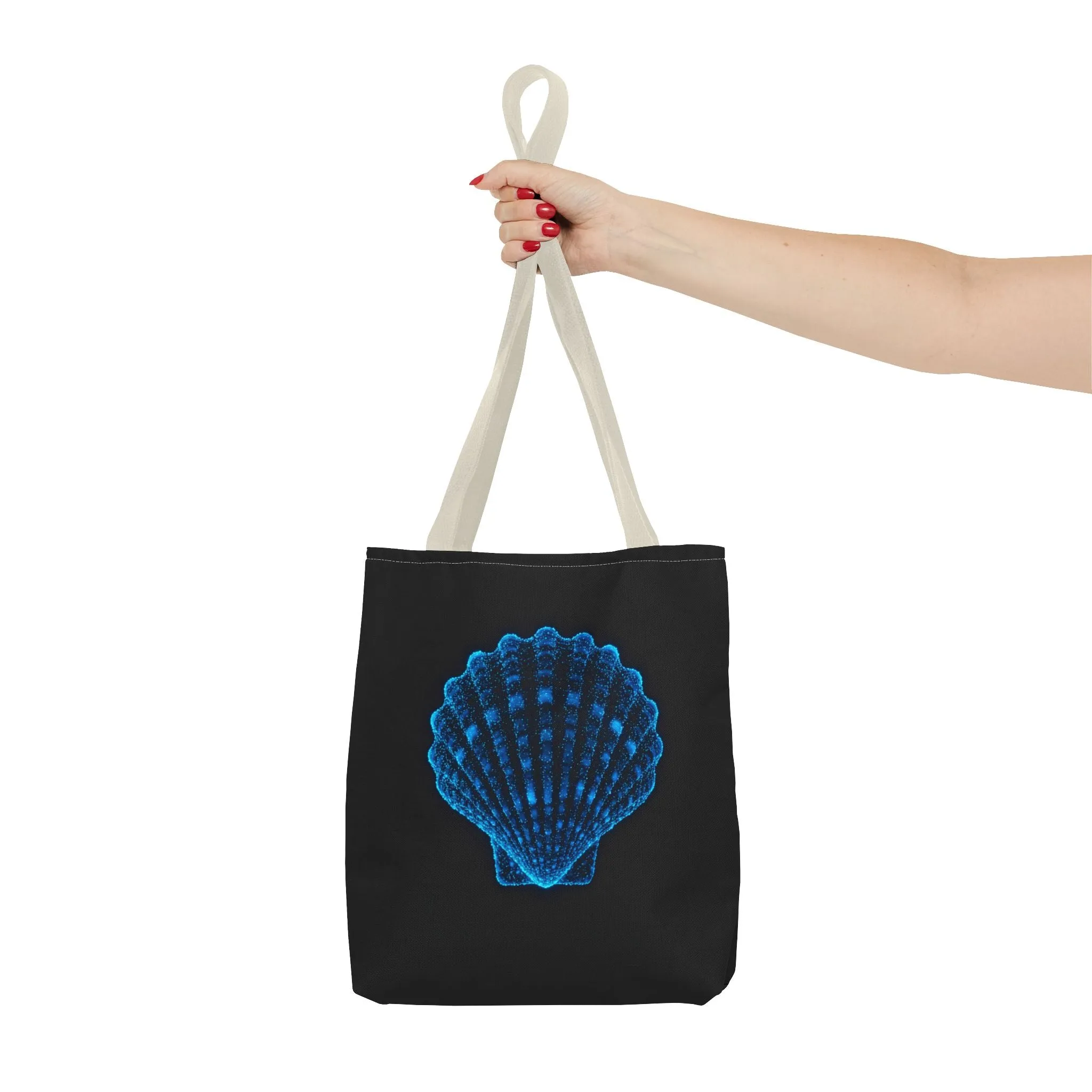 Ocean Blue Shell Tote Bag | Stylish Beach Essential | Eco-Friendly Shopping Bag