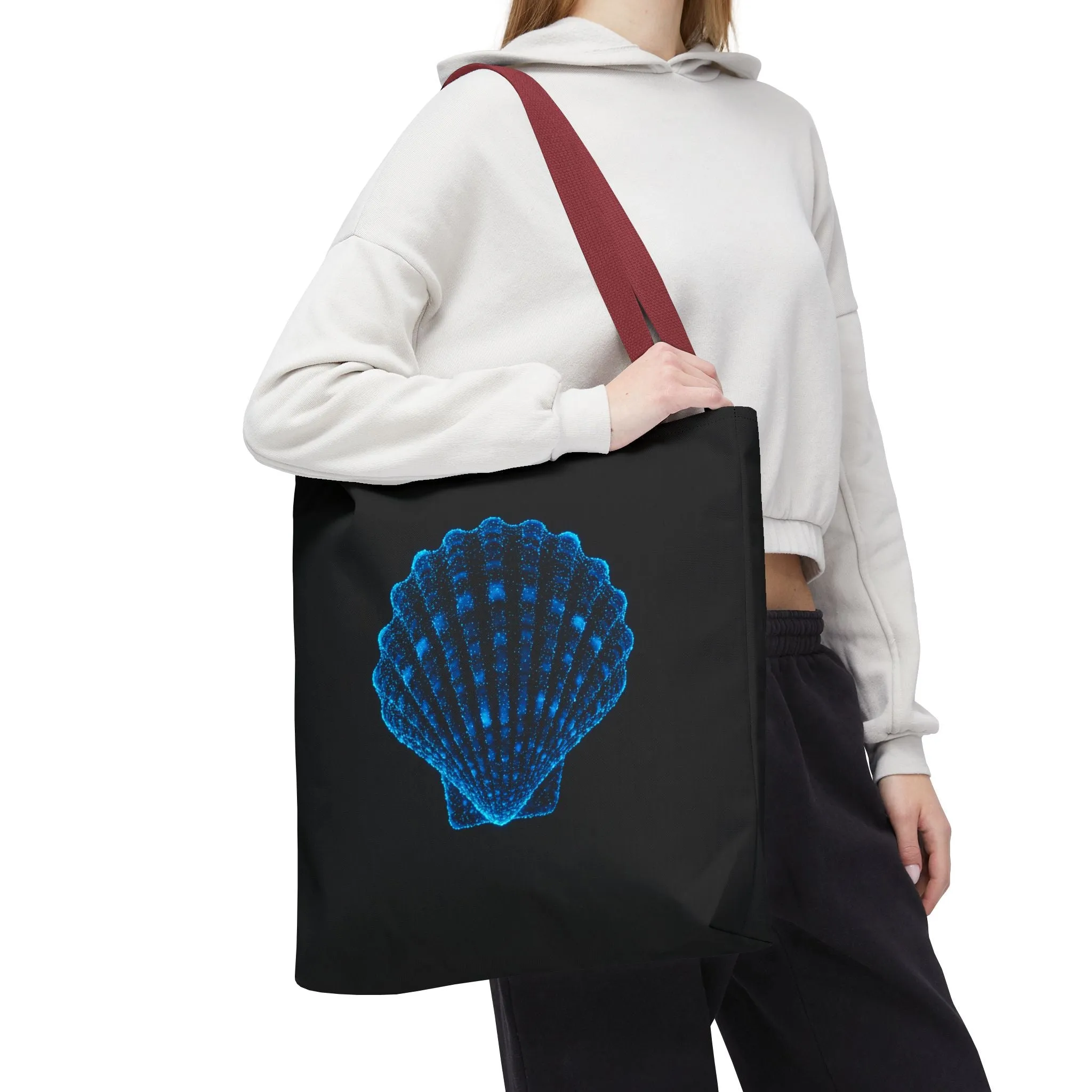 Ocean Blue Shell Tote Bag | Stylish Beach Essential | Eco-Friendly Shopping Bag