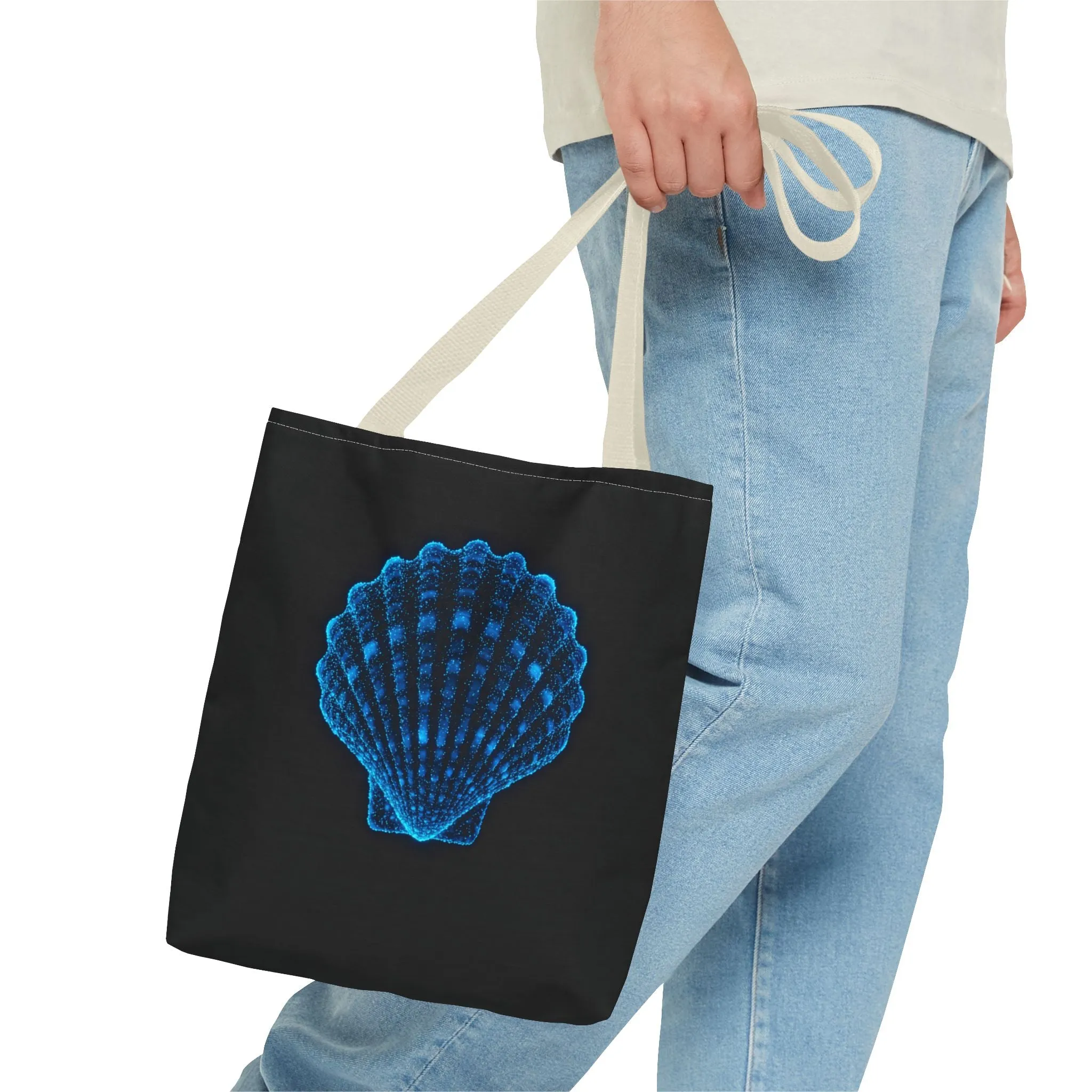 Ocean Blue Shell Tote Bag | Stylish Beach Essential | Eco-Friendly Shopping Bag