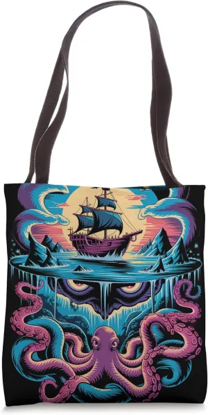 Octopus Kraken Pirate Island Fantasy Realm Tote Bag
