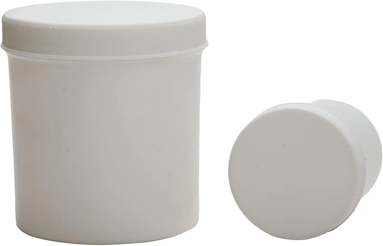 Ointment Jar with Screw on Caps – Refillable Medical Container Storage Jars, Empty Round Airtight Plastic Container, 16oz (25ct)