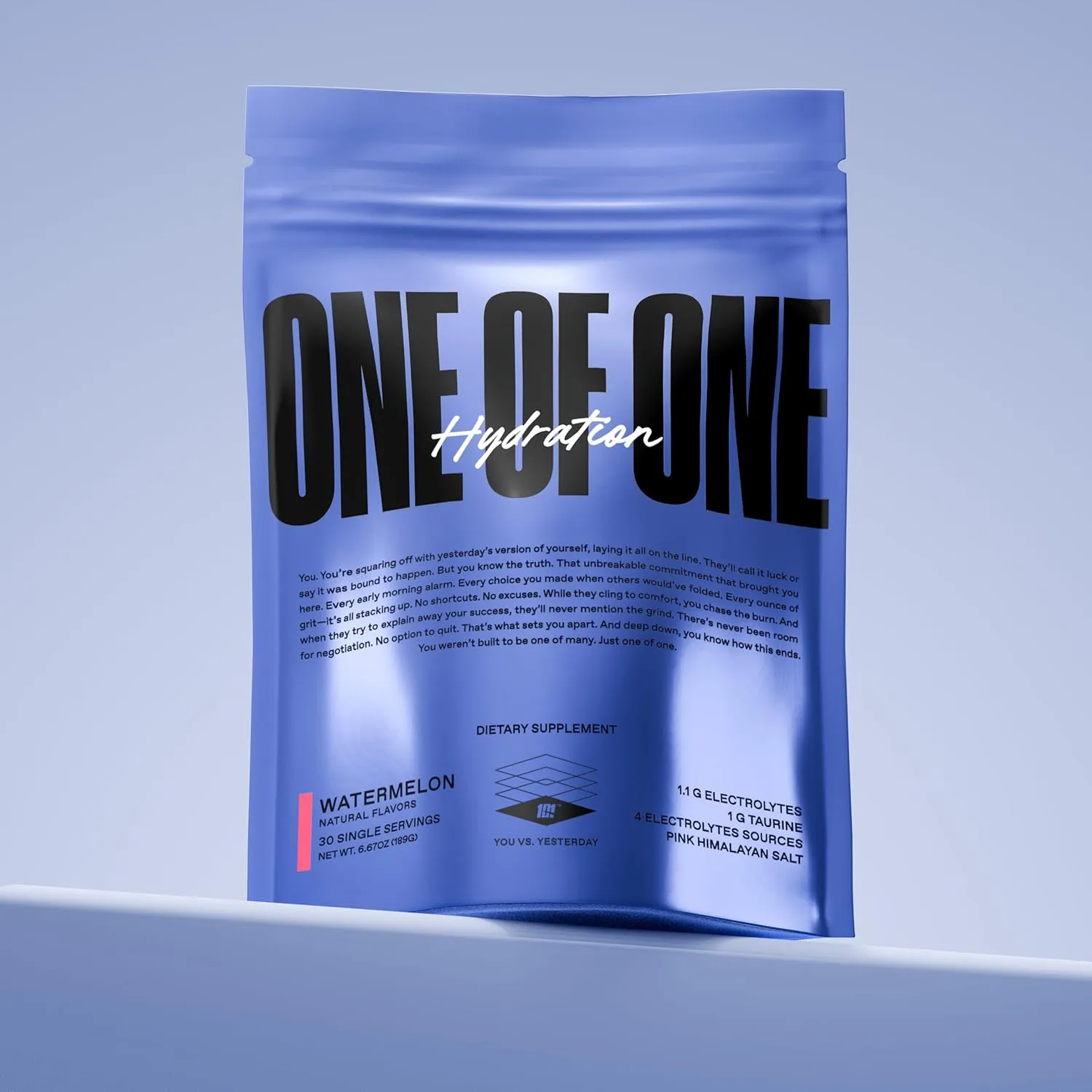 ONE of ONE Hydration Electrolyte Powder – Fast-Acting Hydration with Science-Backed Electrolytes, Essential Minerals & Vitamins – Zero Sugar, Vegan, Gluten-Free – Watermelon Flavor, 30 Servings