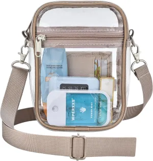 OrabenClear Messenger Bag Clear Bag Stadium Approved, Clear Purse Clear Crossbody Bag for Work, Workout, Sports
