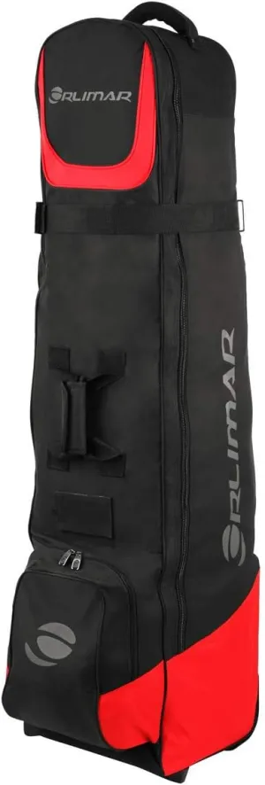 Orlimar 6.0 Deluxe Golf Travel Bag with Wheels - Black/Red