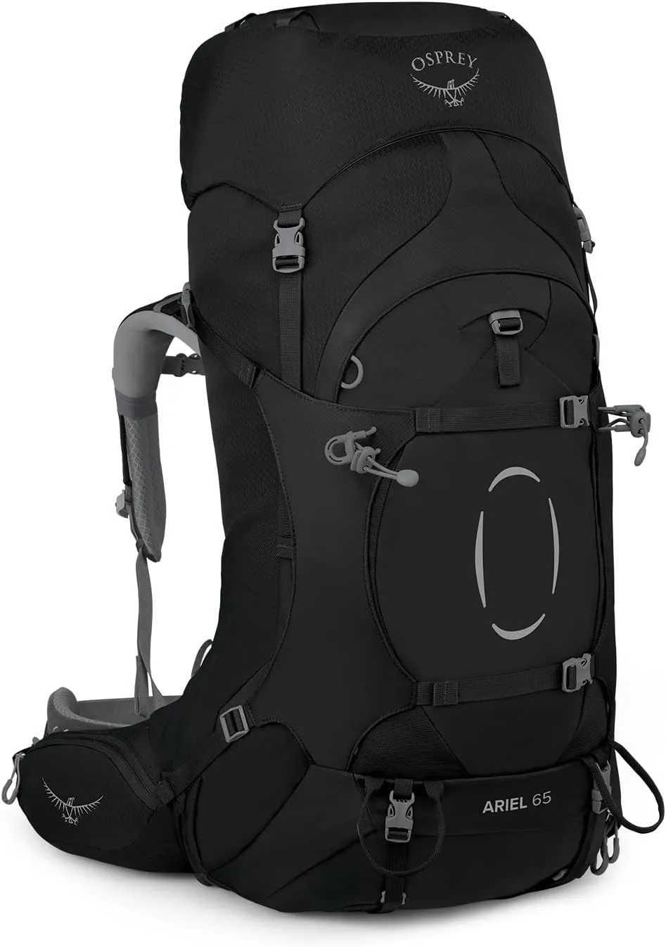 Osprey Ariel 65L Women's Backpacking Backpack, Black, WXS/S, Extended Fit