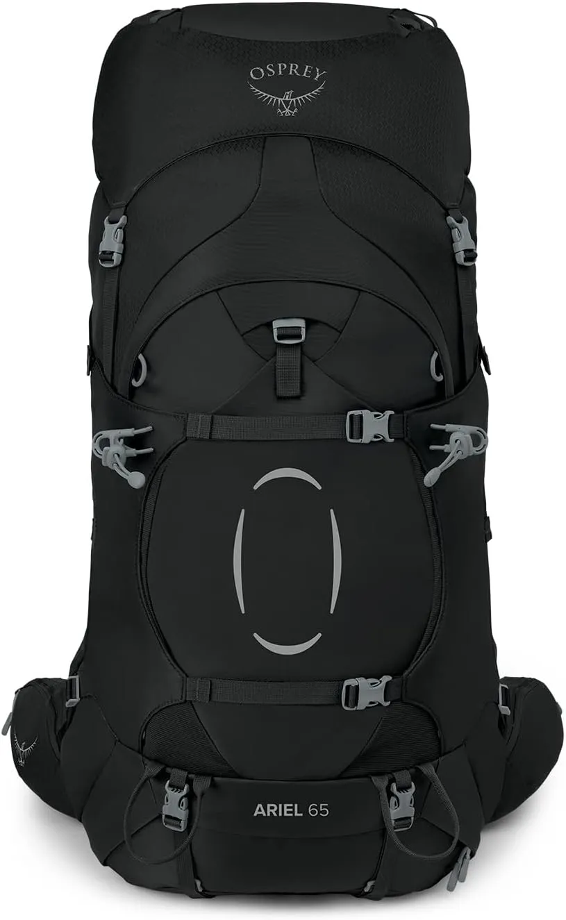 Osprey Ariel 65L Women's Backpacking Backpack, Black, WXS/S, Extended Fit