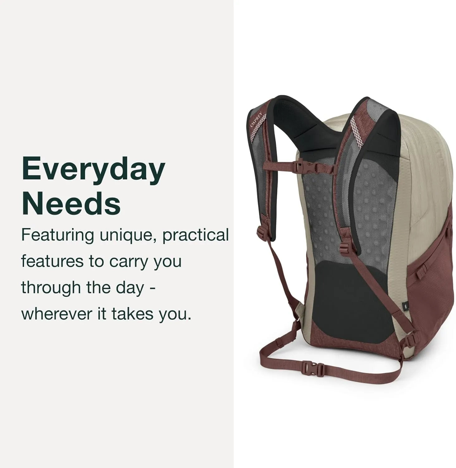 Osprey Comet Laptop Backpack, Tungsten/Soundwave Grey Heather
