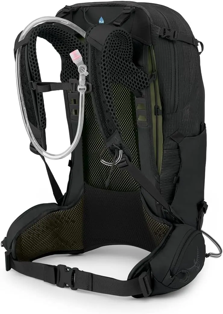 Osprey Manta 24L Men's Hiking Backpack with Hydraulics Reservoir, Black, One Size