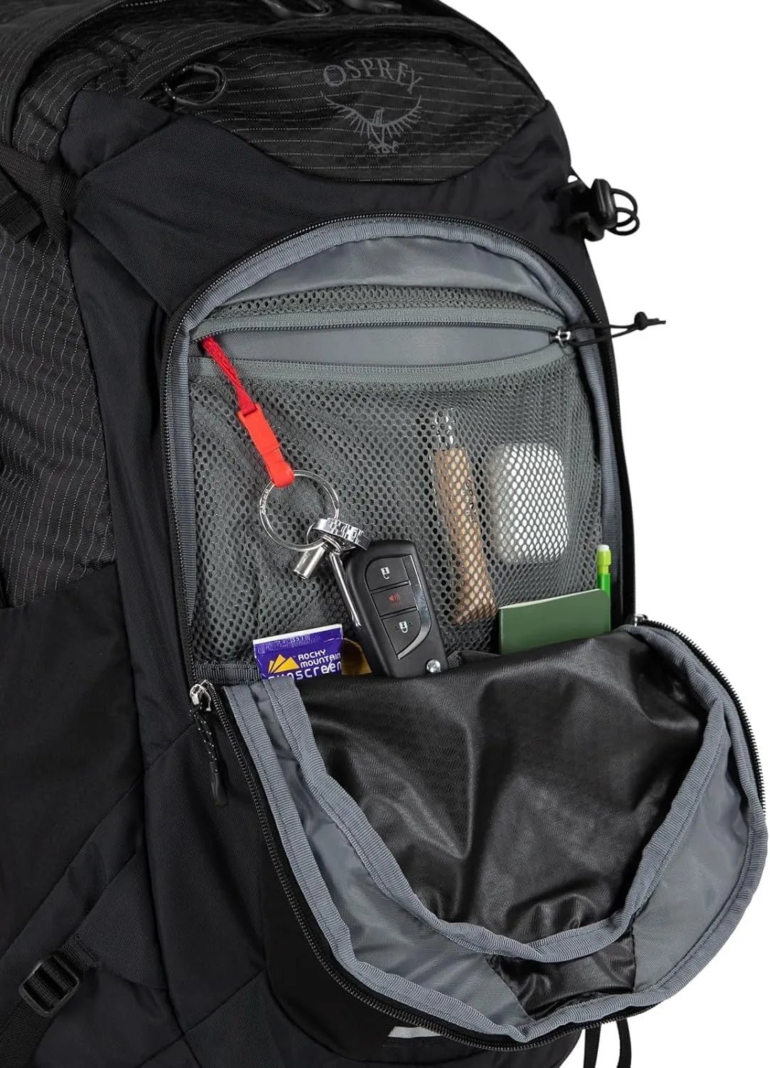 Osprey Manta 34L Men's Hiking Backpack with Hydraulics Reservoir, Black, One Size