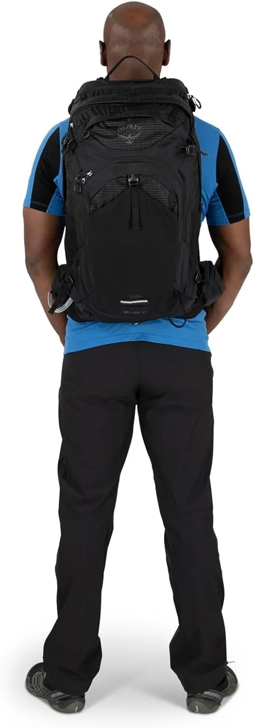 Osprey Manta 34L Men's Hiking Backpack with Hydraulics Reservoir, Black, One Size