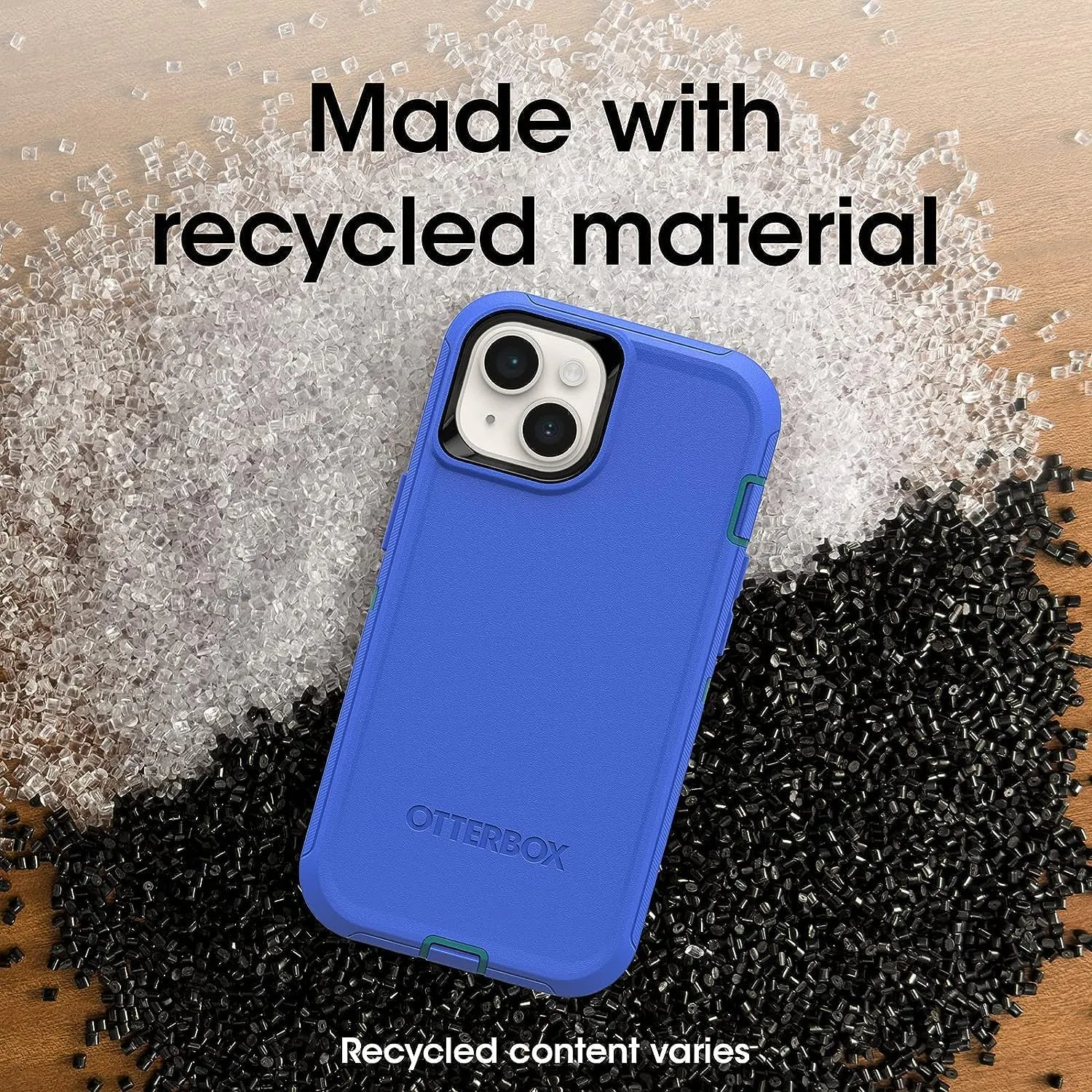OtterBox iPhone 14 & iPhone 13 (Only) - Defender Series Case - Rain Check (Blue) - Rugged & Durable - with Port Protection - Case Only - Non-Retail Packaging