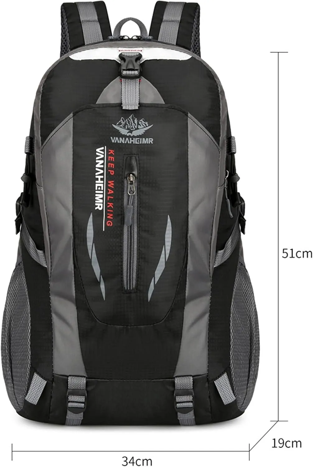 Outdoor backpack, camping mountaineering bag, hiking waterproof, backpack, men's leisure travel sports backpack (Color : Green)