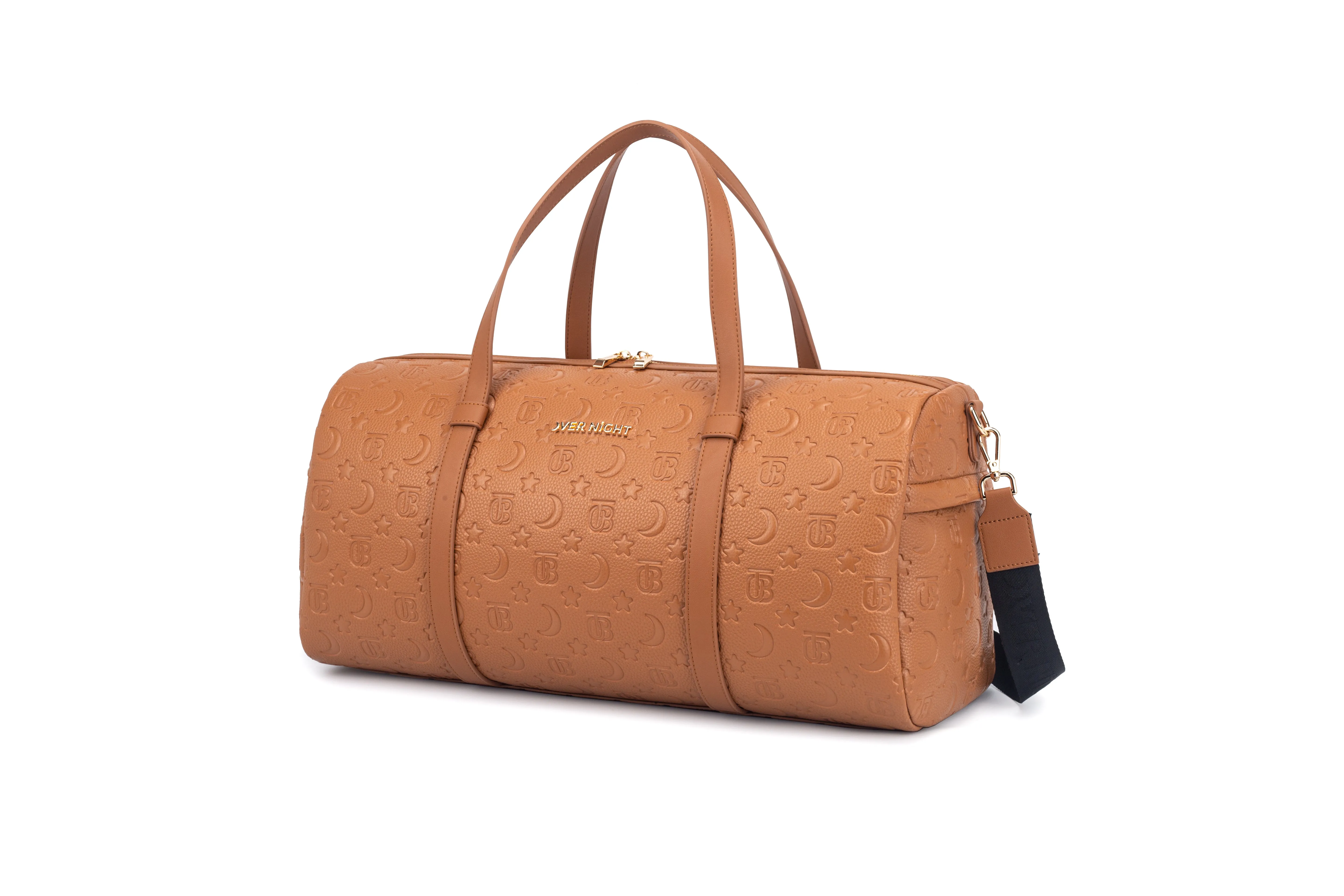 OverNight Travel Bags® Brown embossed Go Duffle