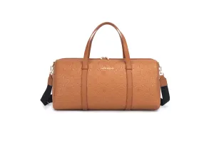 OverNight Travel Bags® Brown embossed Go Duffle