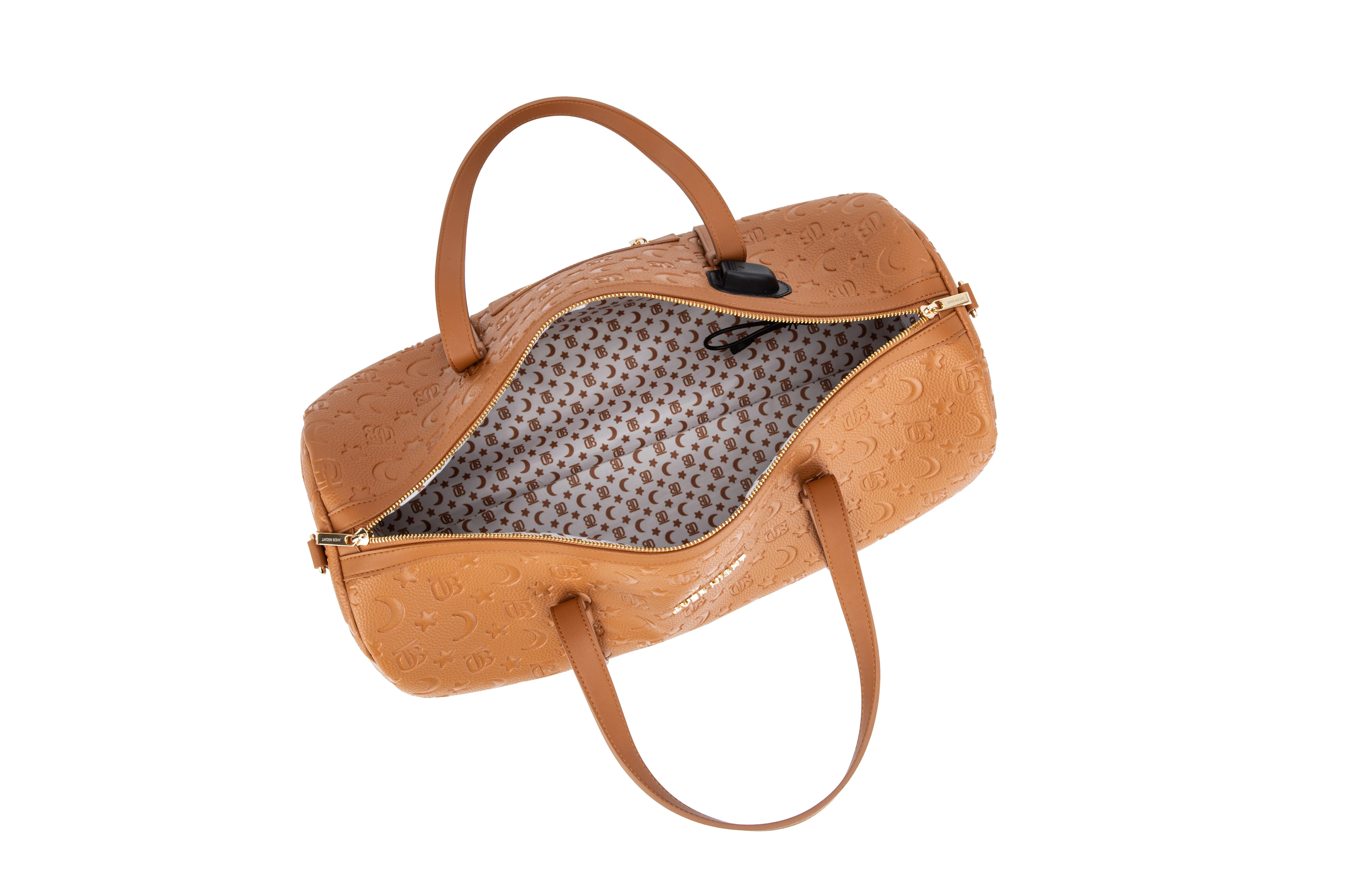 OverNight Travel Bags® Brown embossed Go Duffle