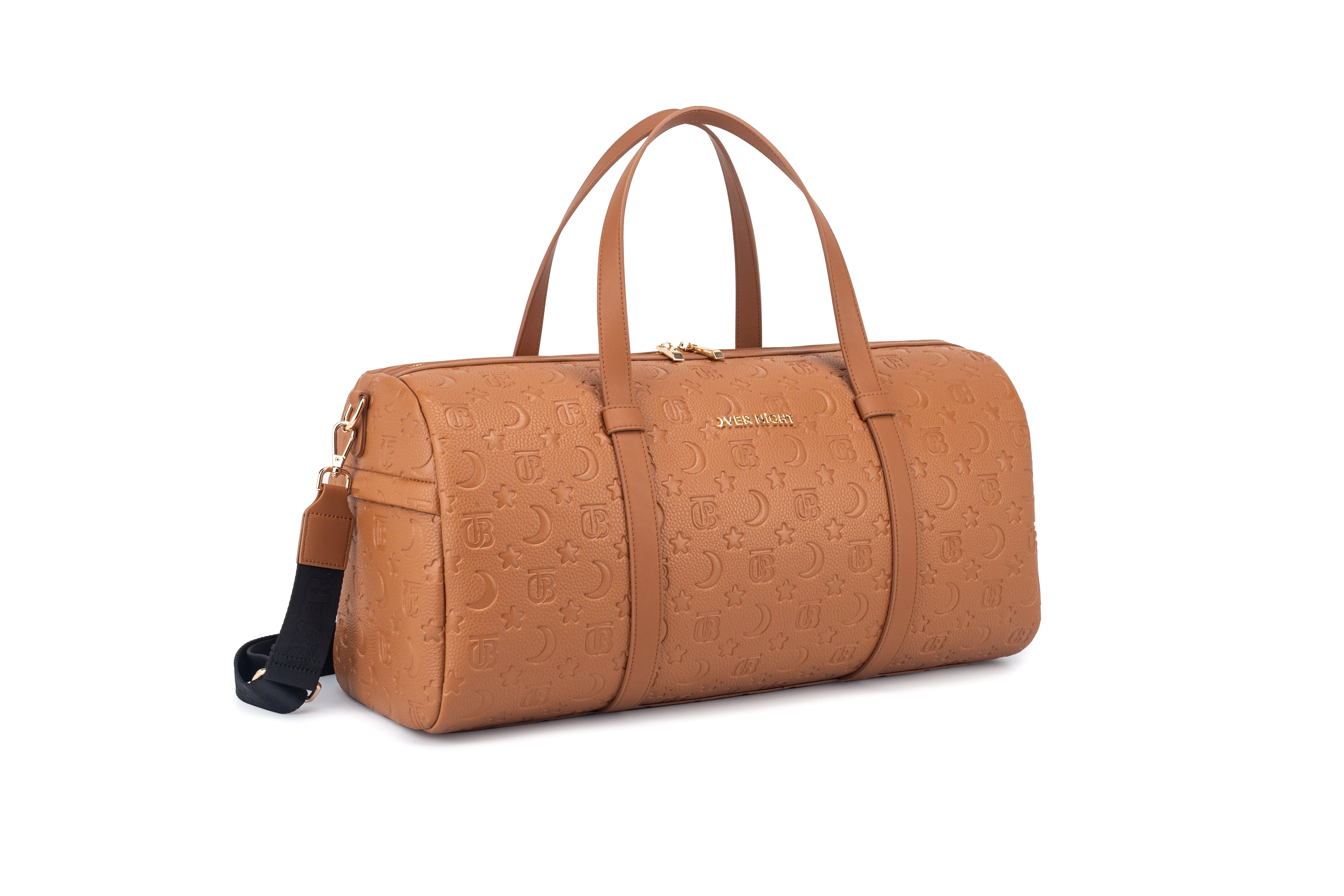 OverNight Travel Bags® Brown embossed Go Duffle