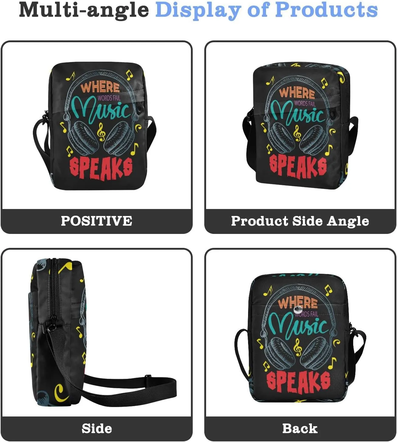 Oyihfvs Messenger Bag, Men's Crossbody Bag, Women's Crossbody Bag with Adjustable Strap