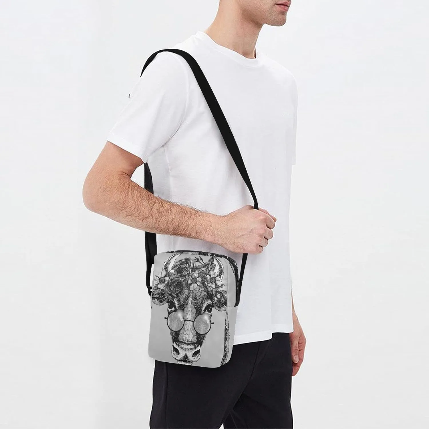 Oyihfvs Messenger Bag, Men's Crossbody Bag, Women's Crossbody Bag with Adjustable Strap