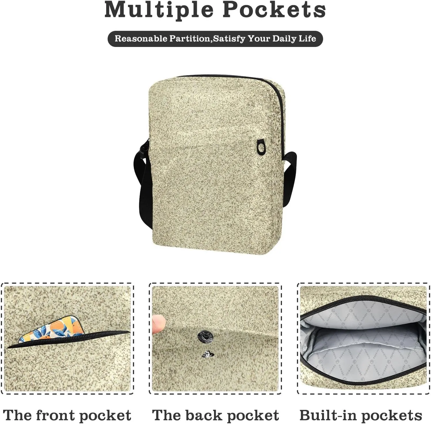 Oyihfvs Messenger Bag, Men's Crossbody Bag, Women's Crossbody Bag with Adjustable Strap