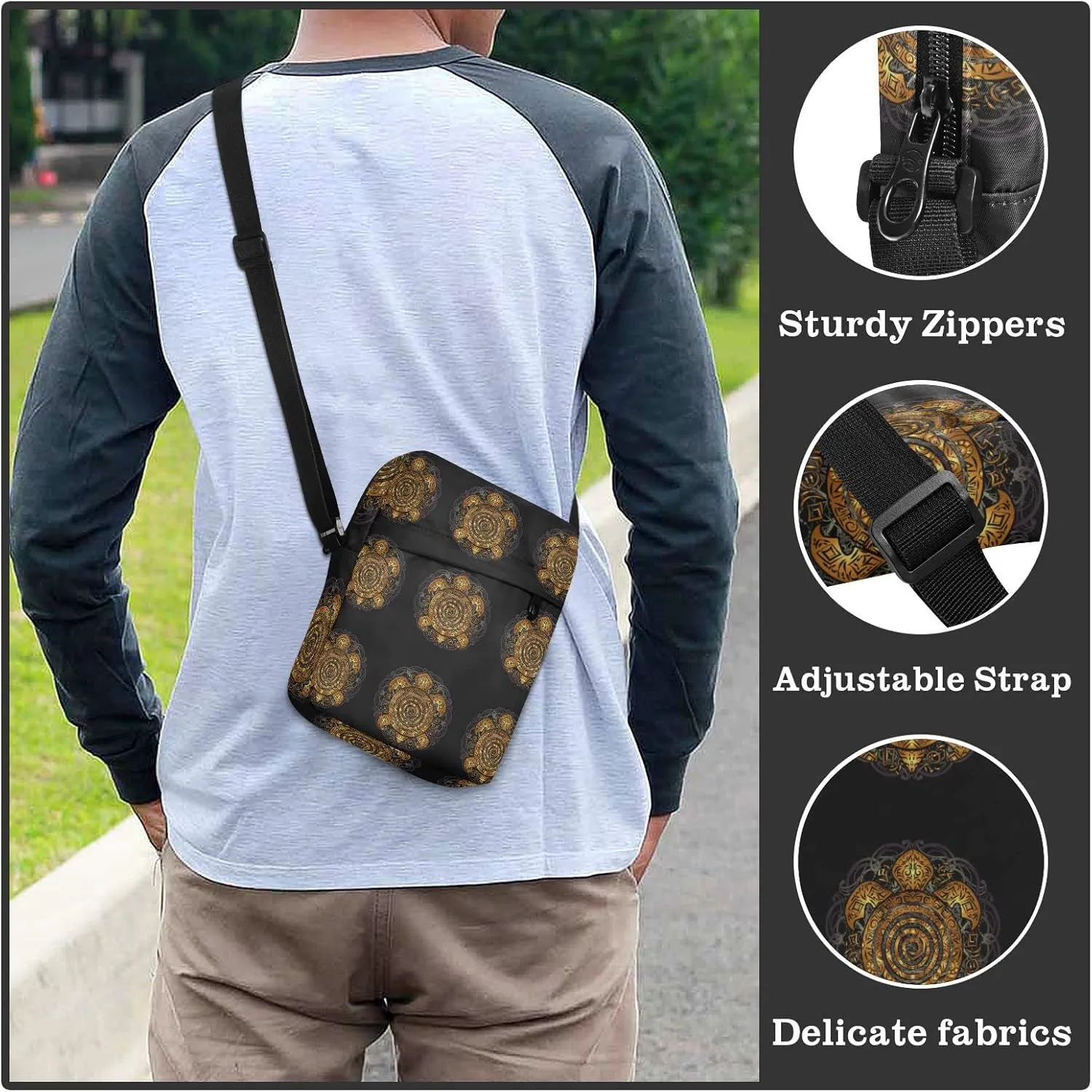 Oyihfvs Messenger Bag, Men's Crossbody Bag, Women's Crossbody Bag with Adjustable Strap