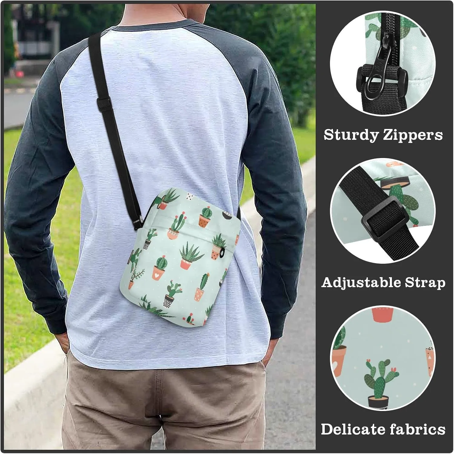 Oyihfvs Messenger Bag, Men's Crossbody Bag, Women's Crossbody Bag with Adjustable Strap