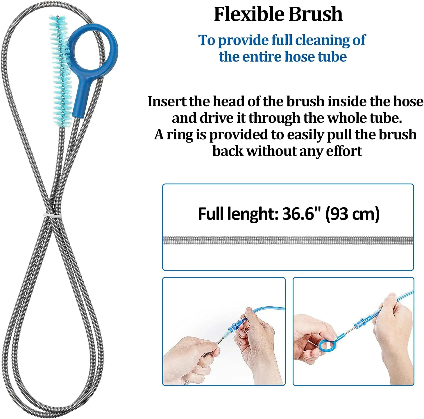 Patelai 2 Set 8 in 1 Hydration Bladder Cleaning Kit Includes 3 Different Brushes and Drying Collapsible Bladder Frame, Water Reservoir Backpack Cleaning Kit