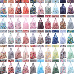 Paterr 50 Pack Reusable Grocery Bags Foldable Shopping Bags Bulk Washable Grocery Tote with Carry Pouch for Groceries